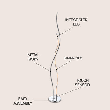 Cairo 63.75" LED Integrated Floor Lamp